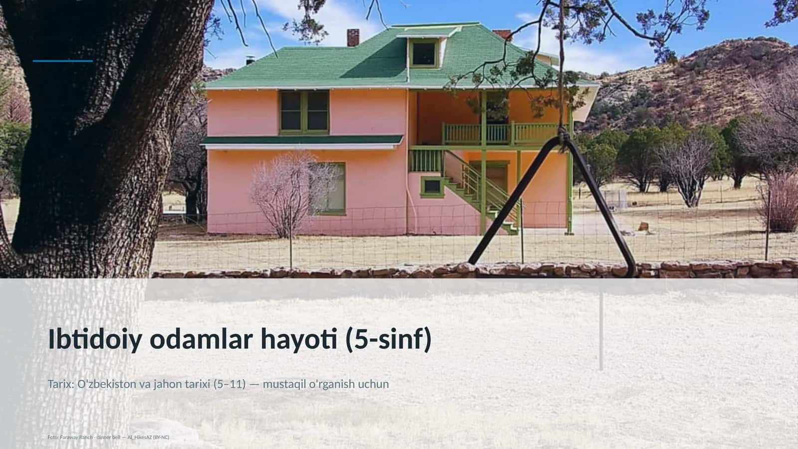 Ibtidoiy odamlar hayoti (5-sinf) 1
