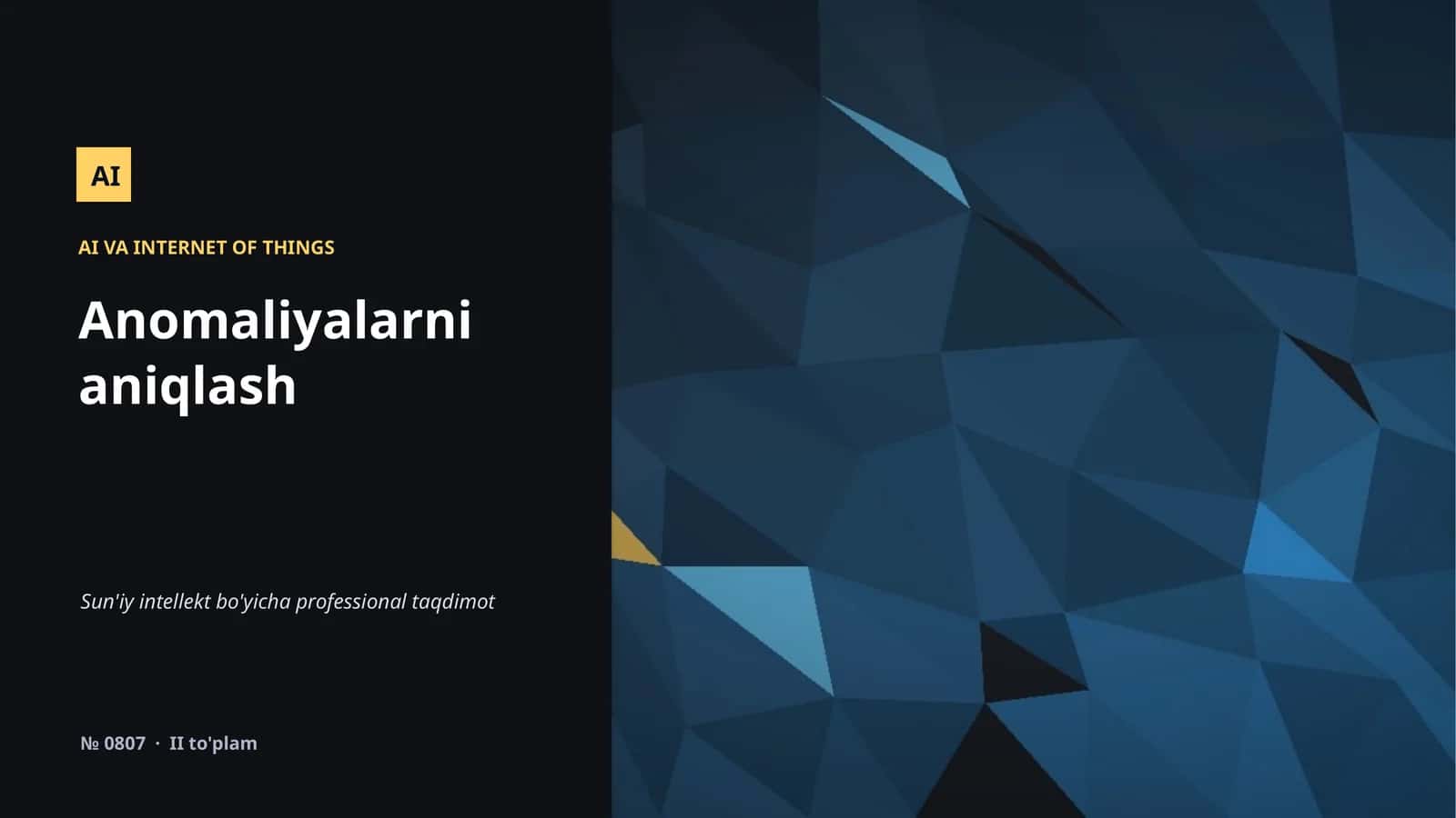 Anomaliyalarni aniqlash 1