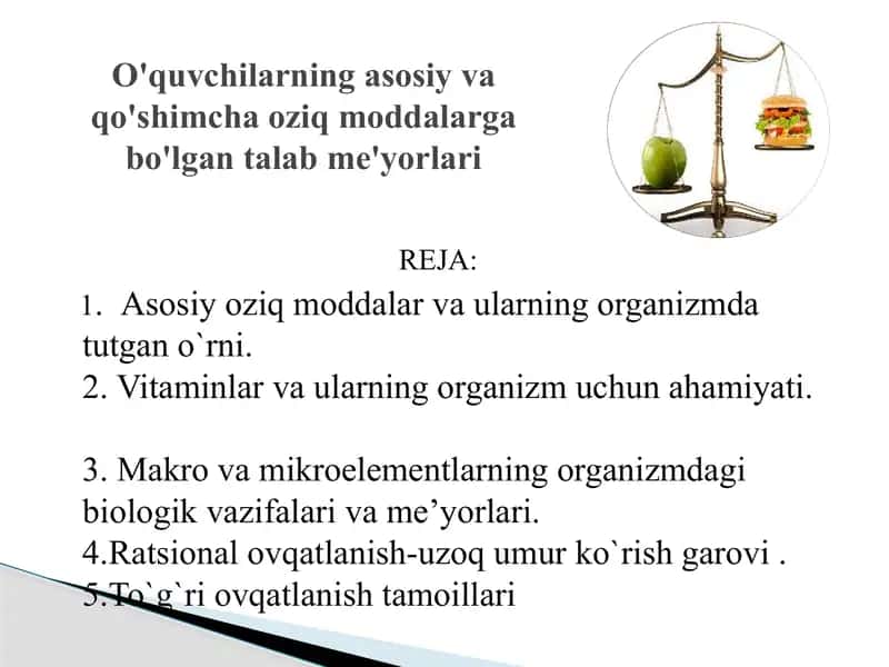 Asosiyoziq moddalar va ularning organizm dagi o`rni 1