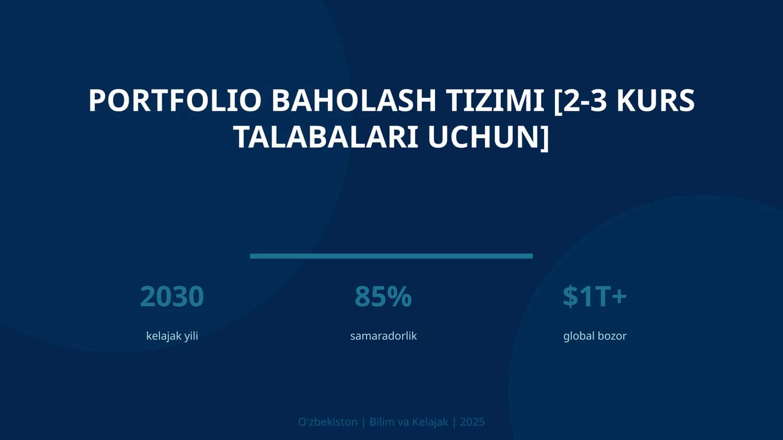 Portfolio baholash tizimi [2-3 kurs talabalari uchun] 1