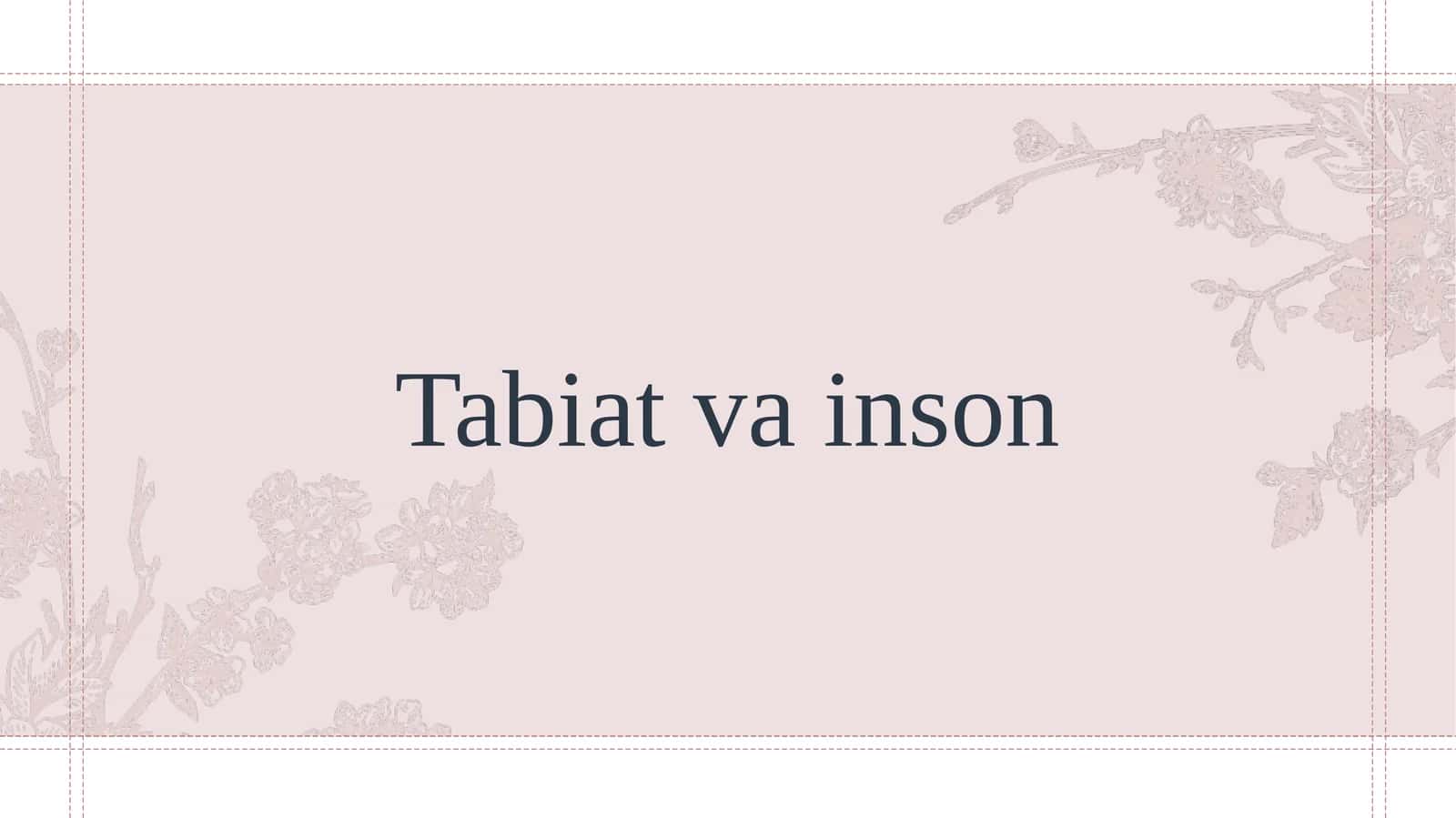 Tabiat va inson 1