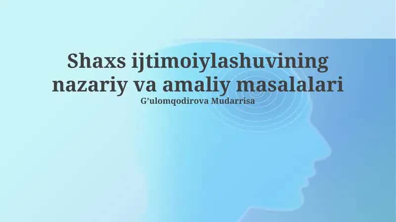 Ijtimoiy tarbiyaning nazariy va amaliy masalalari 1