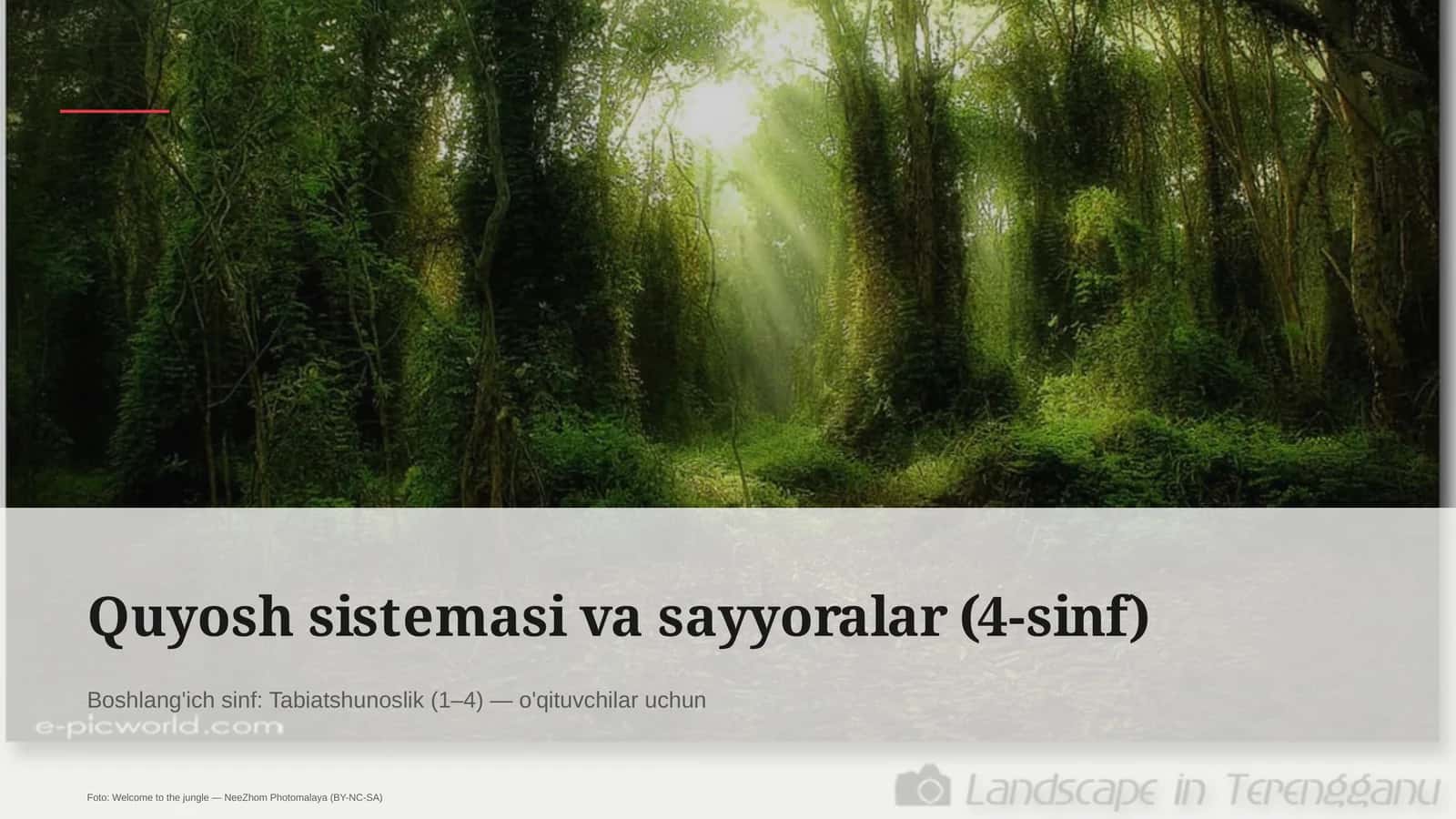Quyosh sistemasi va sayyoralar (4-sinf) 1