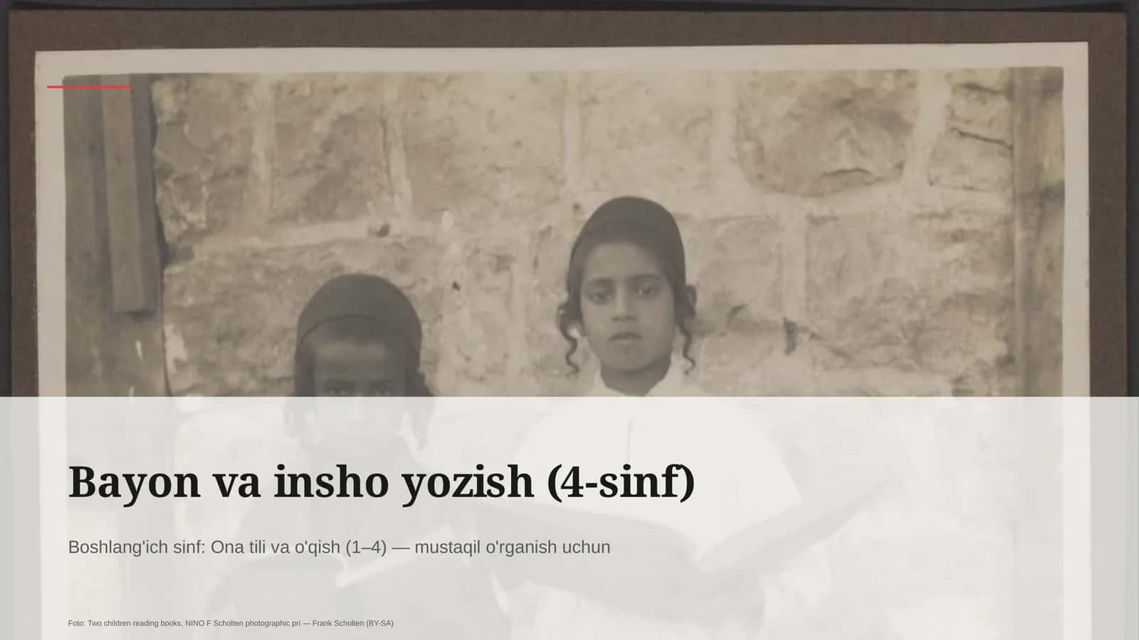 Bayon va insho yozish (4-sinf) 1