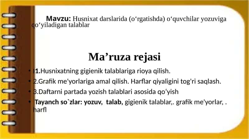 Ona tili oʻqitish metodikasi 1