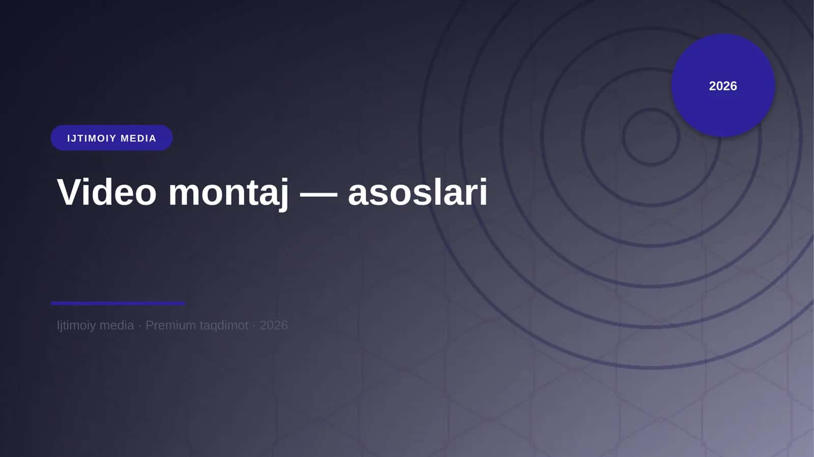 Video montaj — asoslari 1