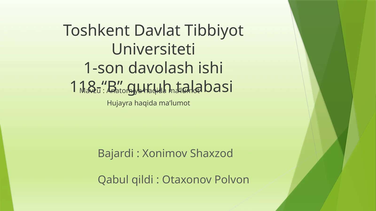 Anatomiyahaqidama‘lumot 1