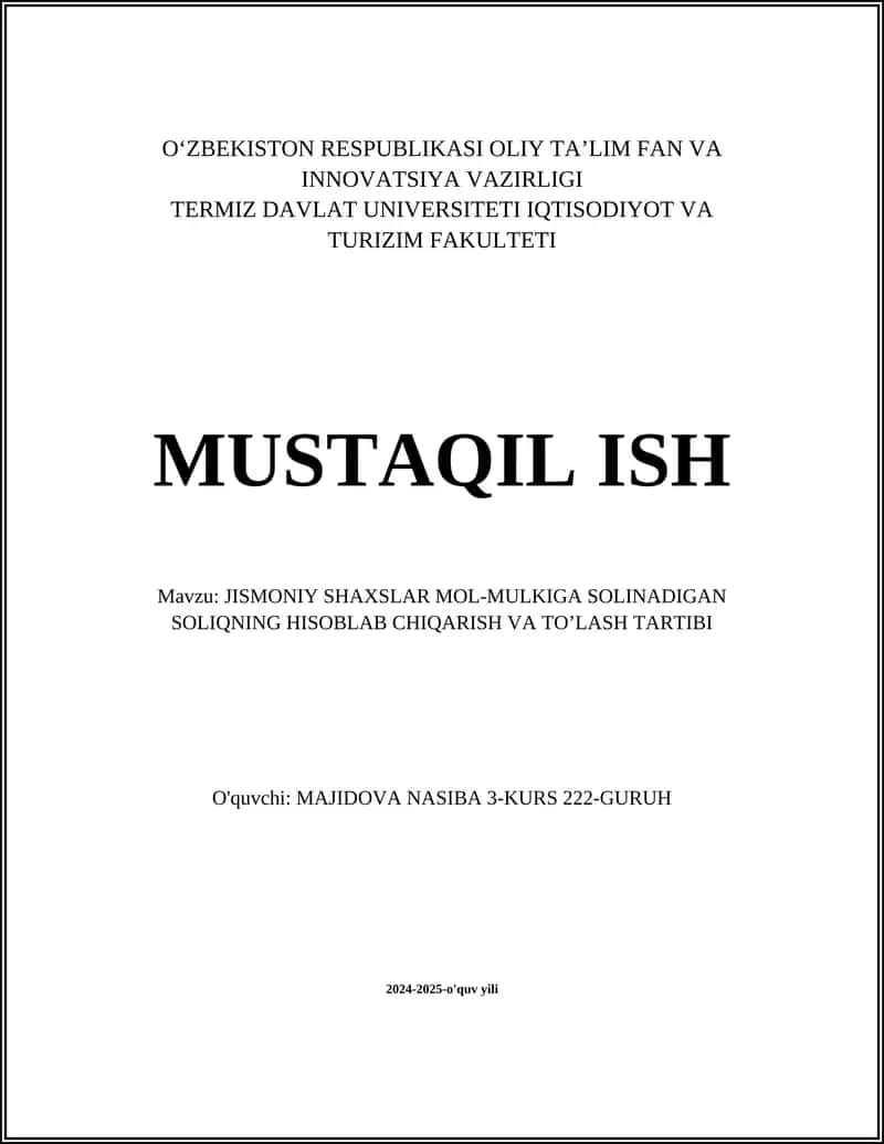 Jismoniy shaxslar mol-mulkining soliqqa hisoblanishi 1