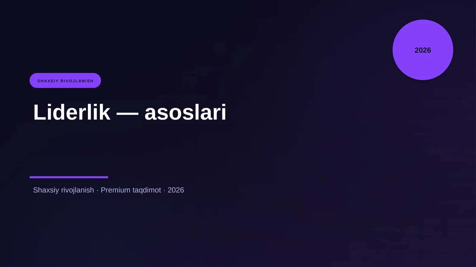 Liderlik — asoslari 1
