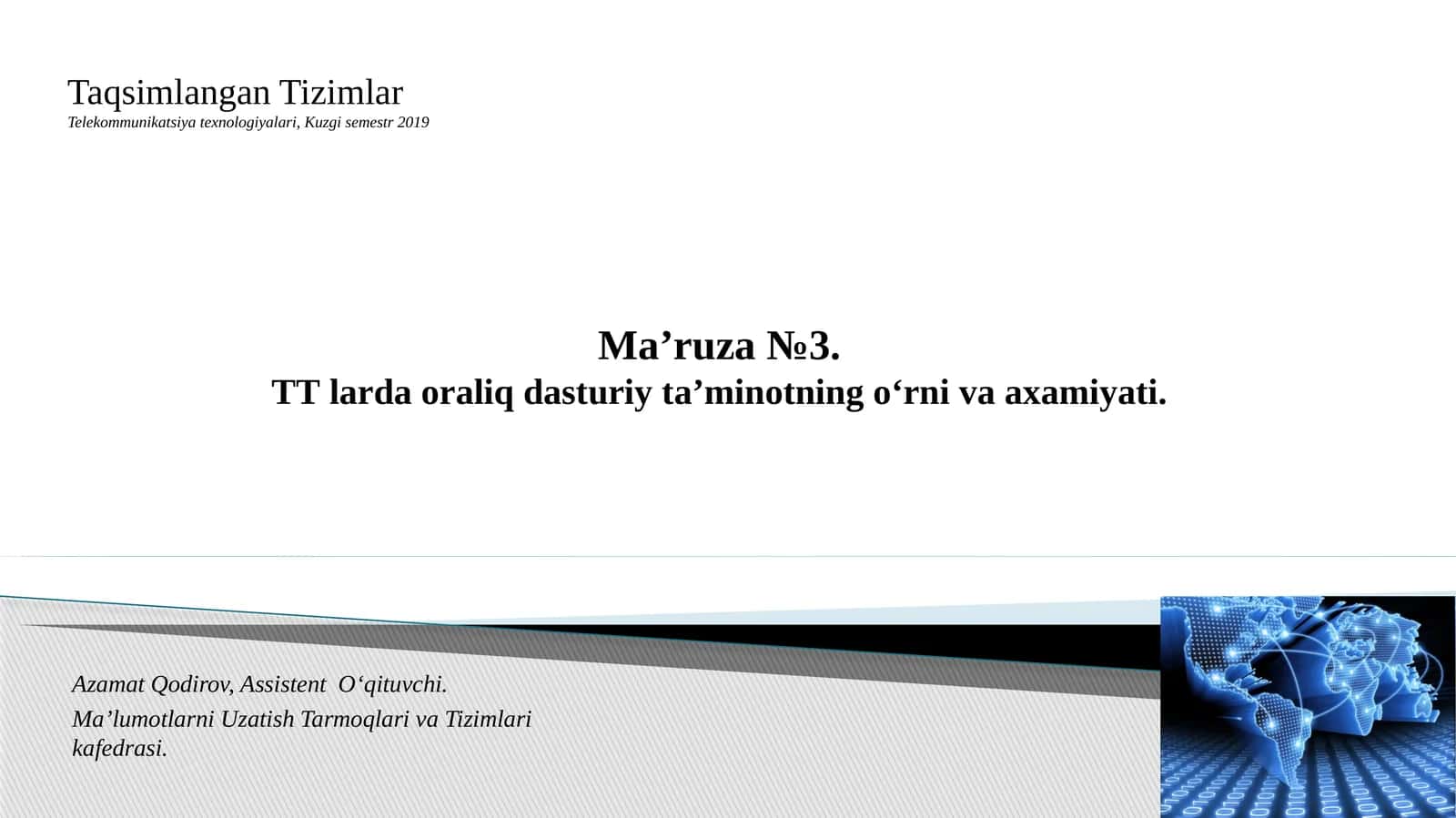 Middleware tizimlari (Middleware Systems) 1