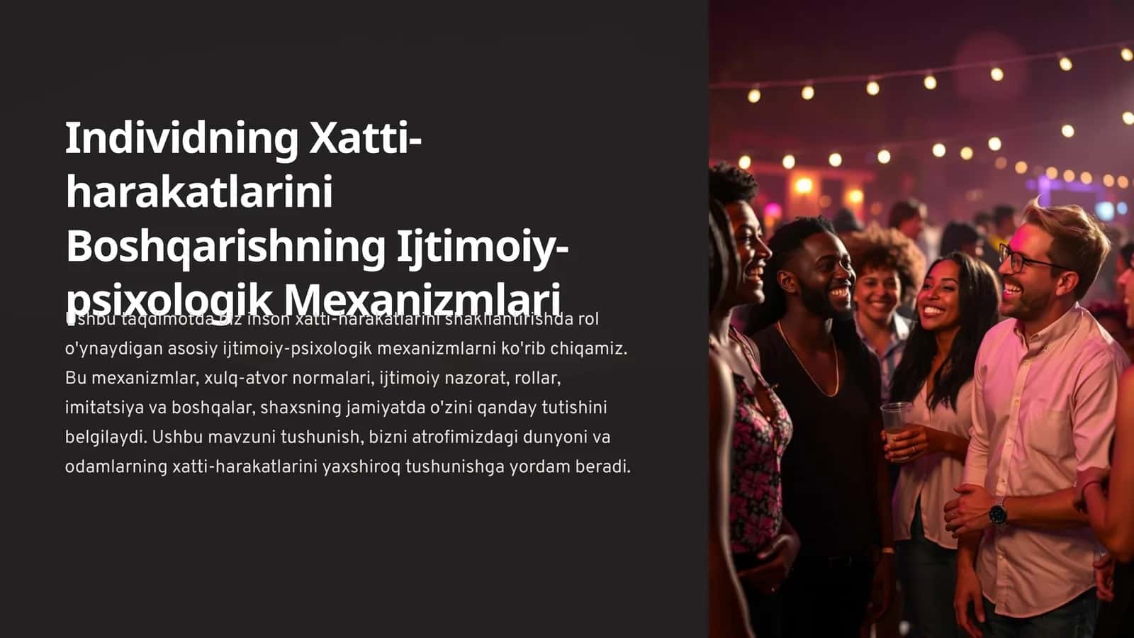 Individning Xatti harakatlarini Boshqarishning Ijtimoiy psixologik 1