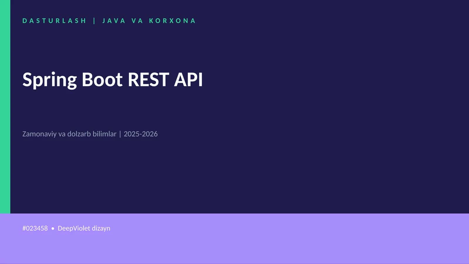 Spring Boot REST API 1