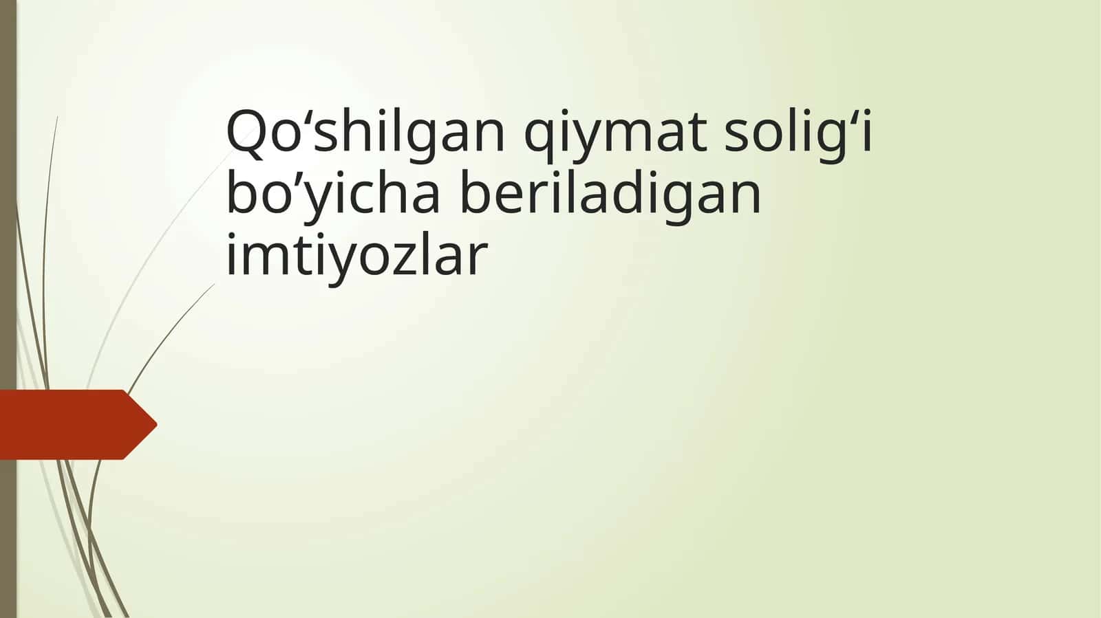 Soliq imtiyozlari 1