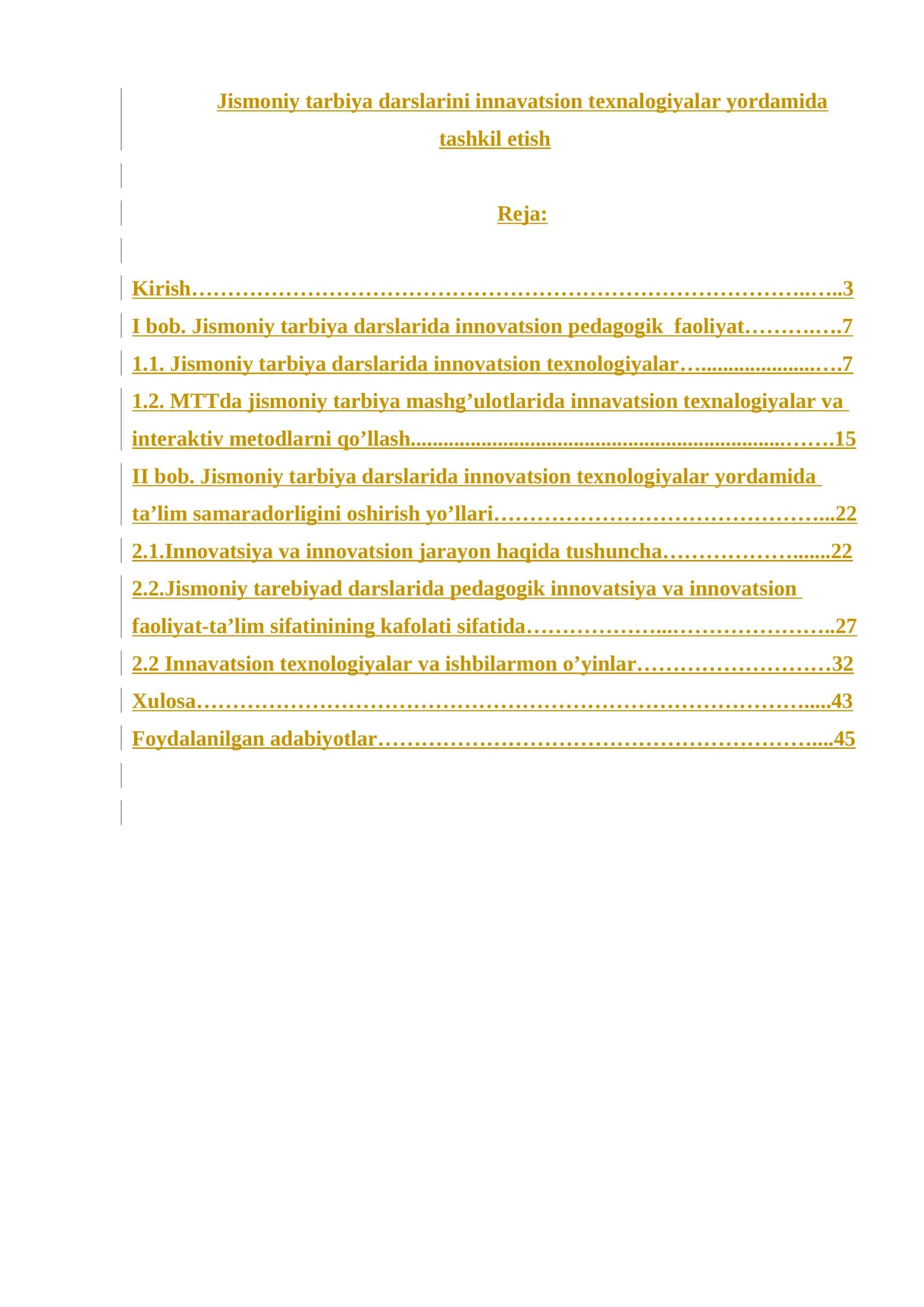 Jismoniy tarbiya darslarini innavatsion texnalogiyalar yordamida tashkil etish 1