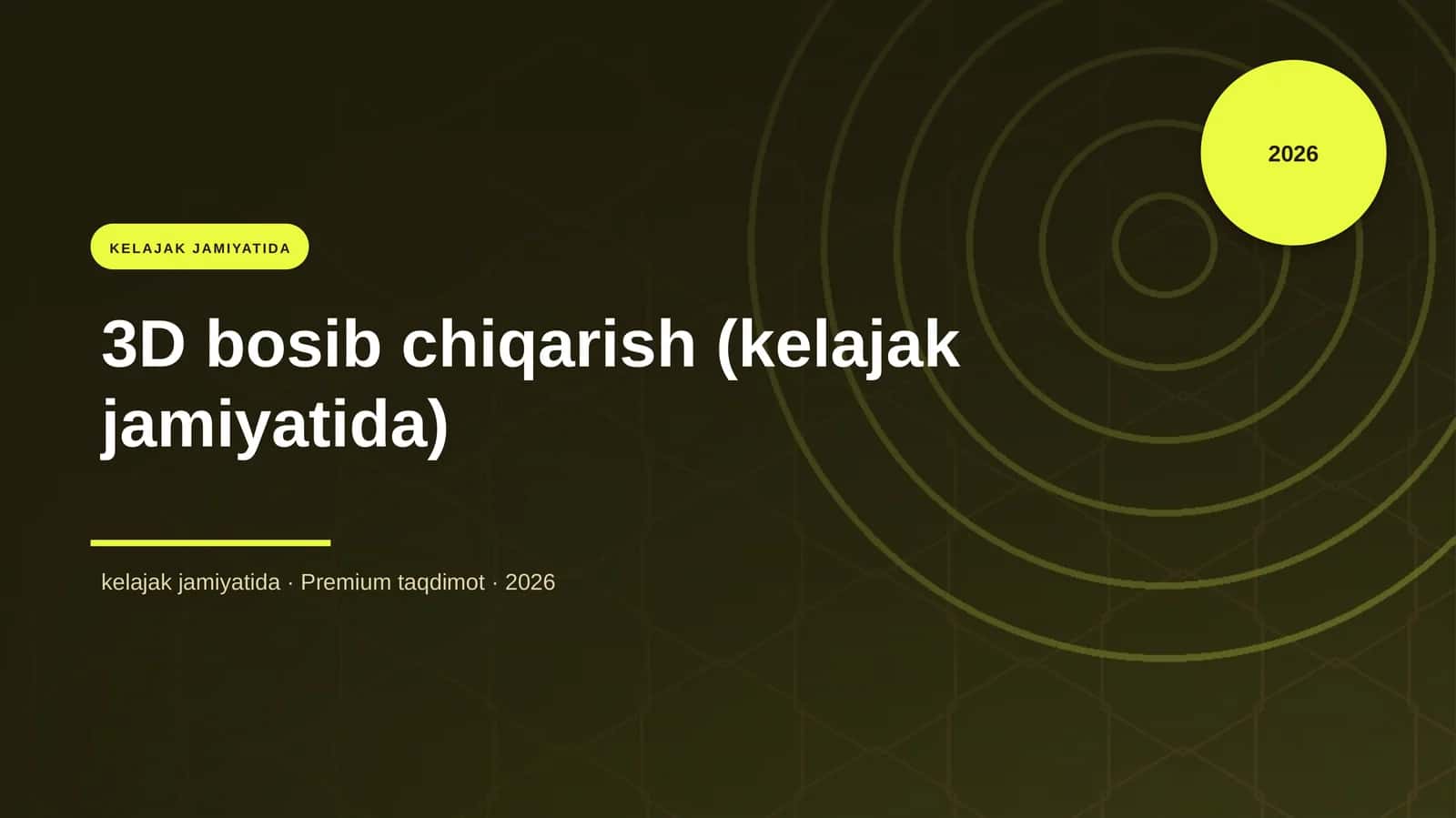 3D bosib chiqarish (kelajak jamiyatida) 1