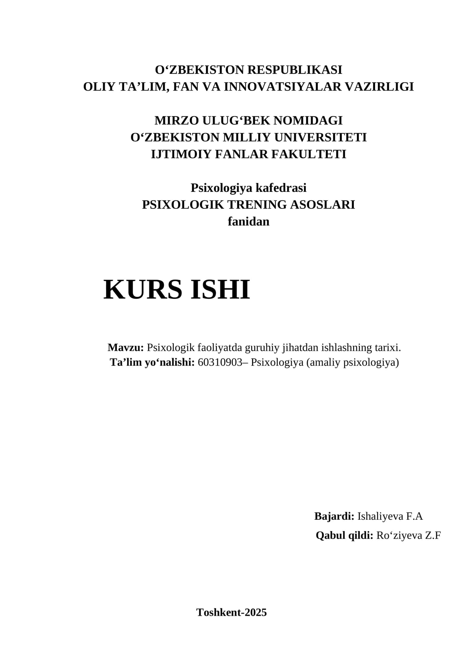 Psixologik Trening Asoslari 1