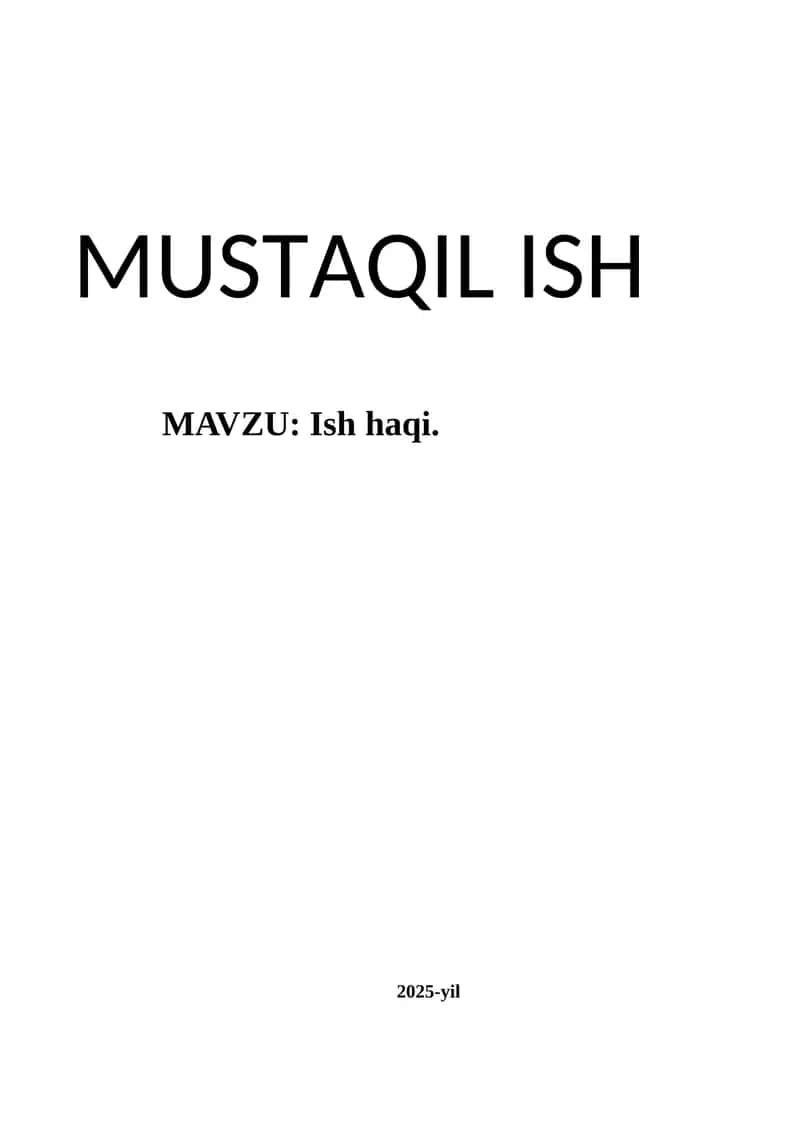 Ish haqi 1