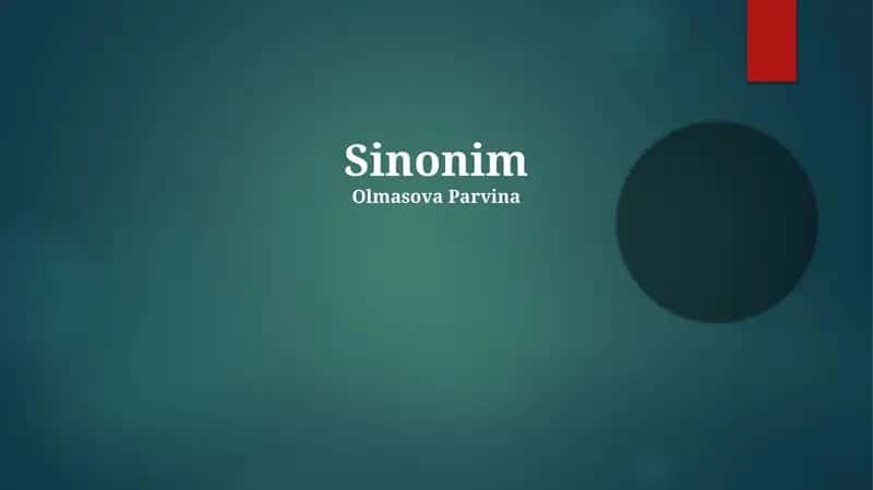 Sinonim 1