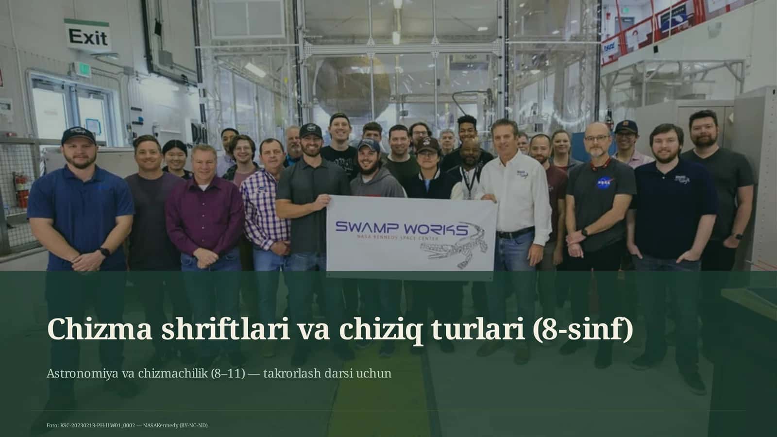 Chizma shriftlari va chiziq turlari (8-sinf) 1