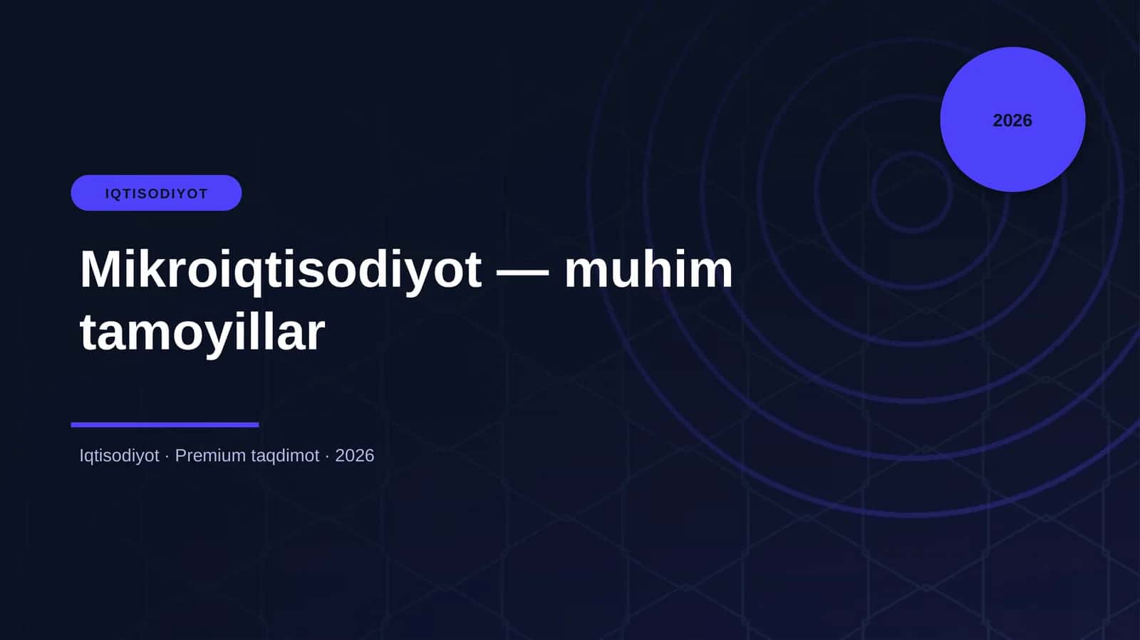 Mikroiqtisodiyot — muhim tamoyillar 1