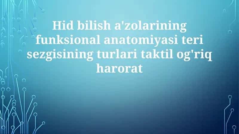 Teri funksiya anatomiyasi 1