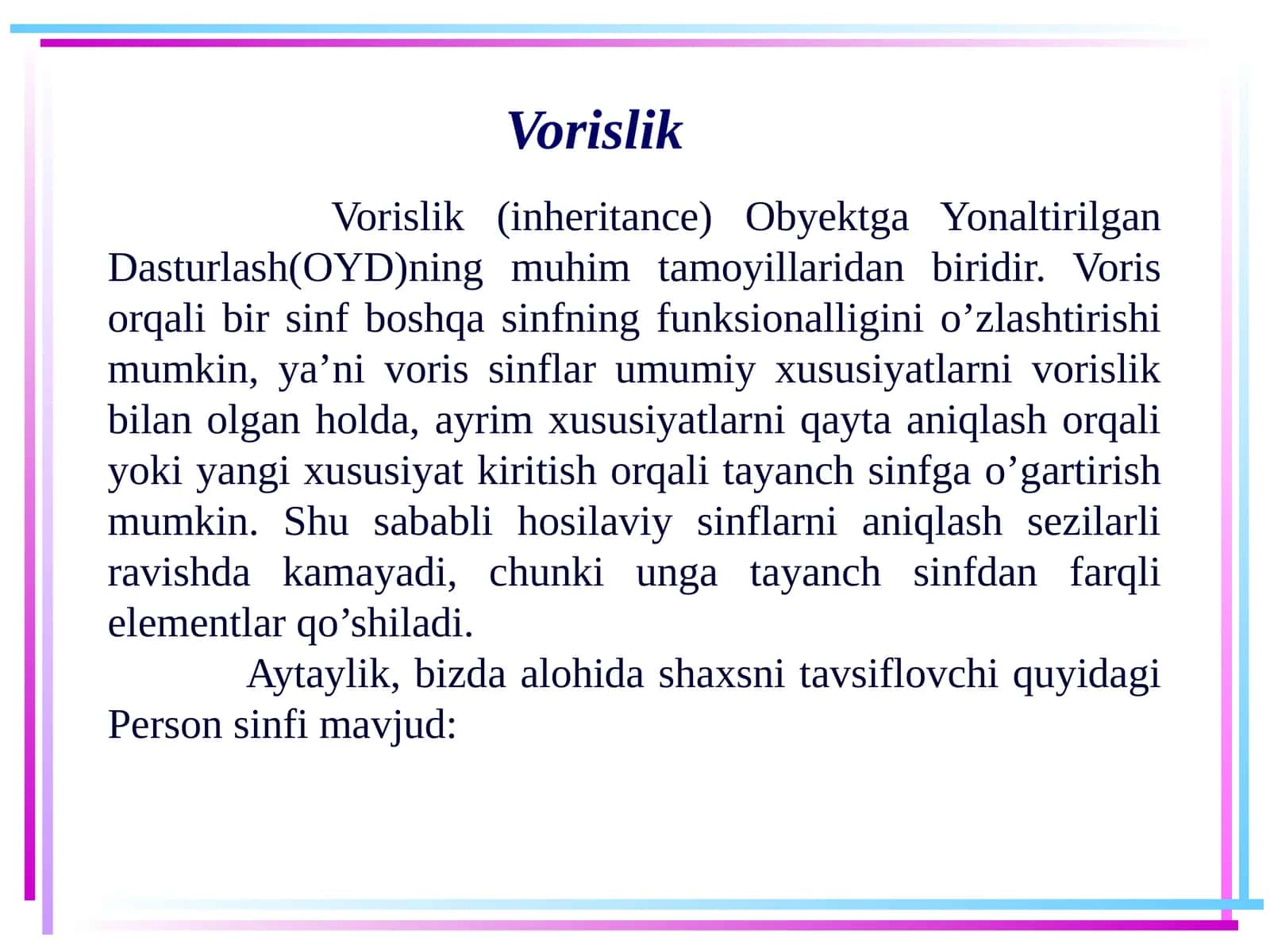 Vorislik 1