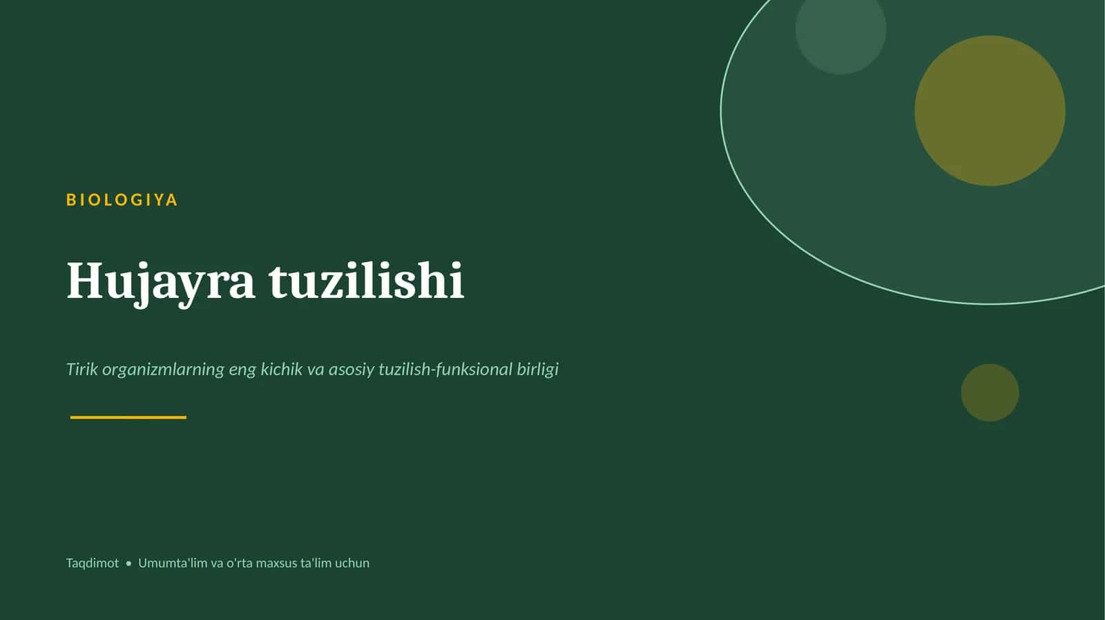 Biologiya hujayra tuzilishi 1