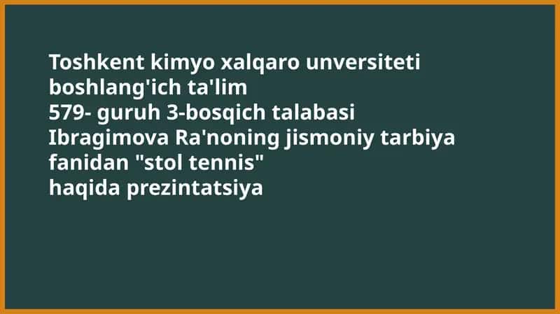 "Stol tennis" 1