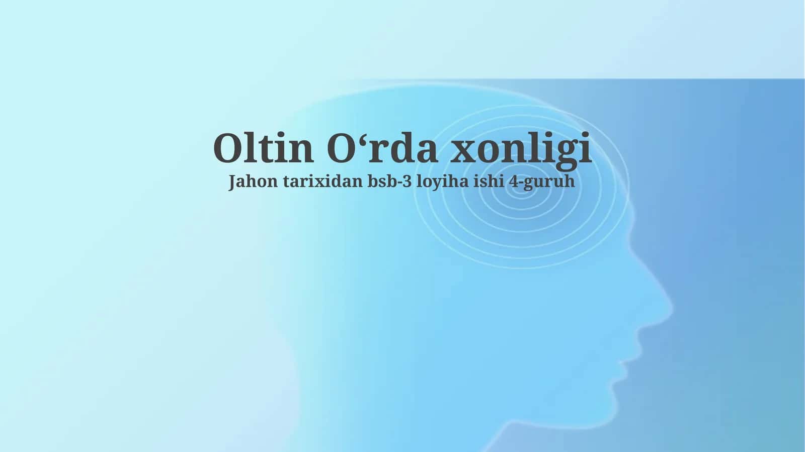 Oltin Oʻrda xonligi 1