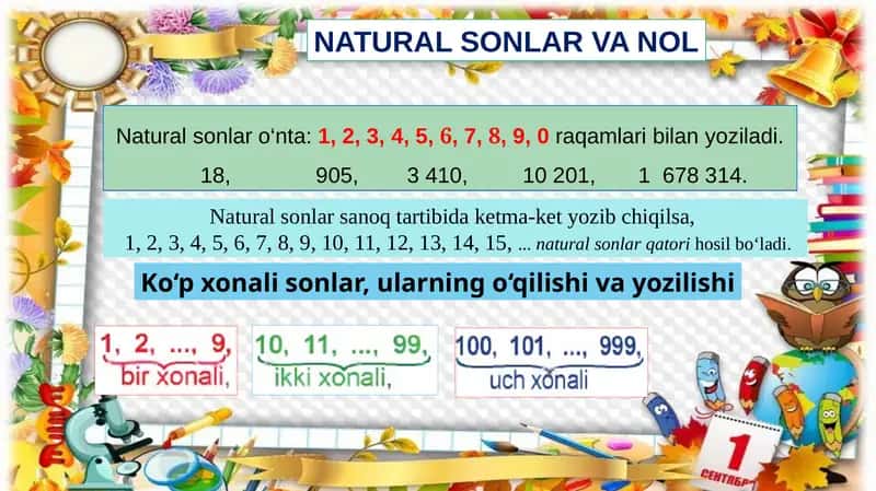 5-sinf matematika ko'rgazmalar 1