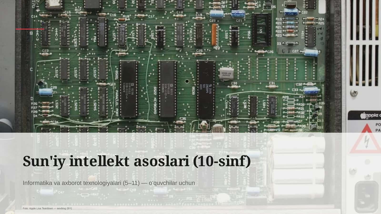 Sun'iy intellekt asoslari (10-sinf) 1