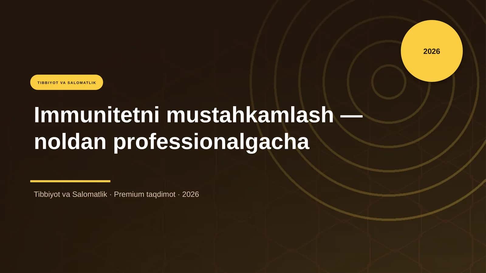 Immunitetni mustahkamlash — noldan professionalgacha 1