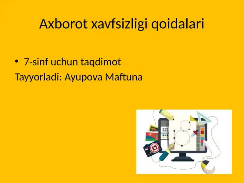 Axborot xavfsizligi qoidalari 1