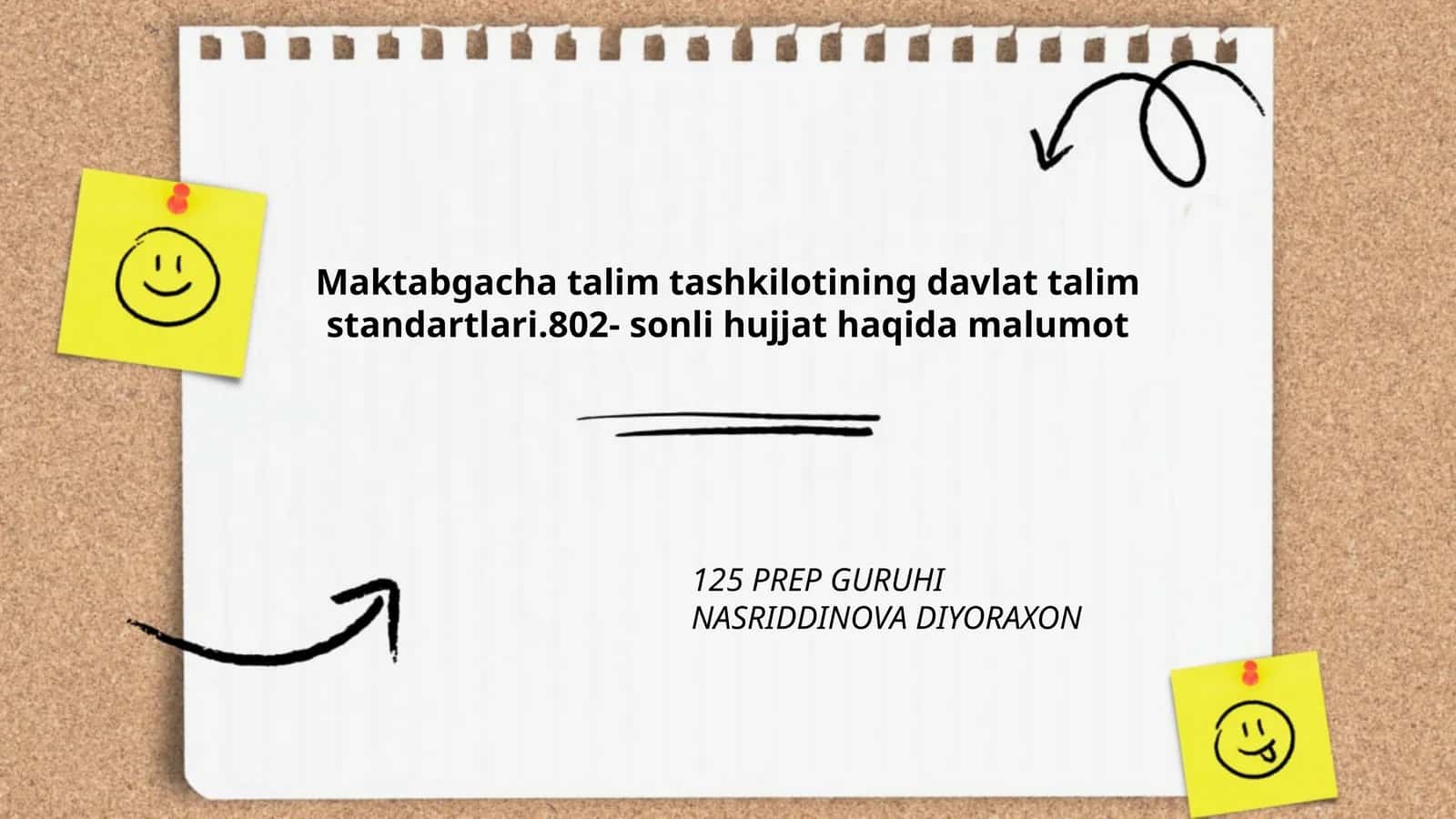 Davlat talim standartlari.802-sonli hujjat haqida malumot 1
