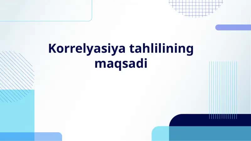 Korrelyasiya tahlilining maqsadi 1