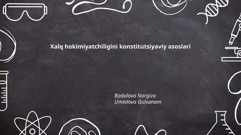 Xalq hokimiyatchiligini konstitutsiyaviy asoslari 1
