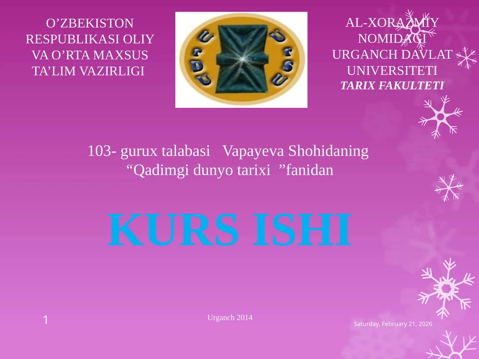 Dominanttizim.So’nggiRimimperiyasi 1