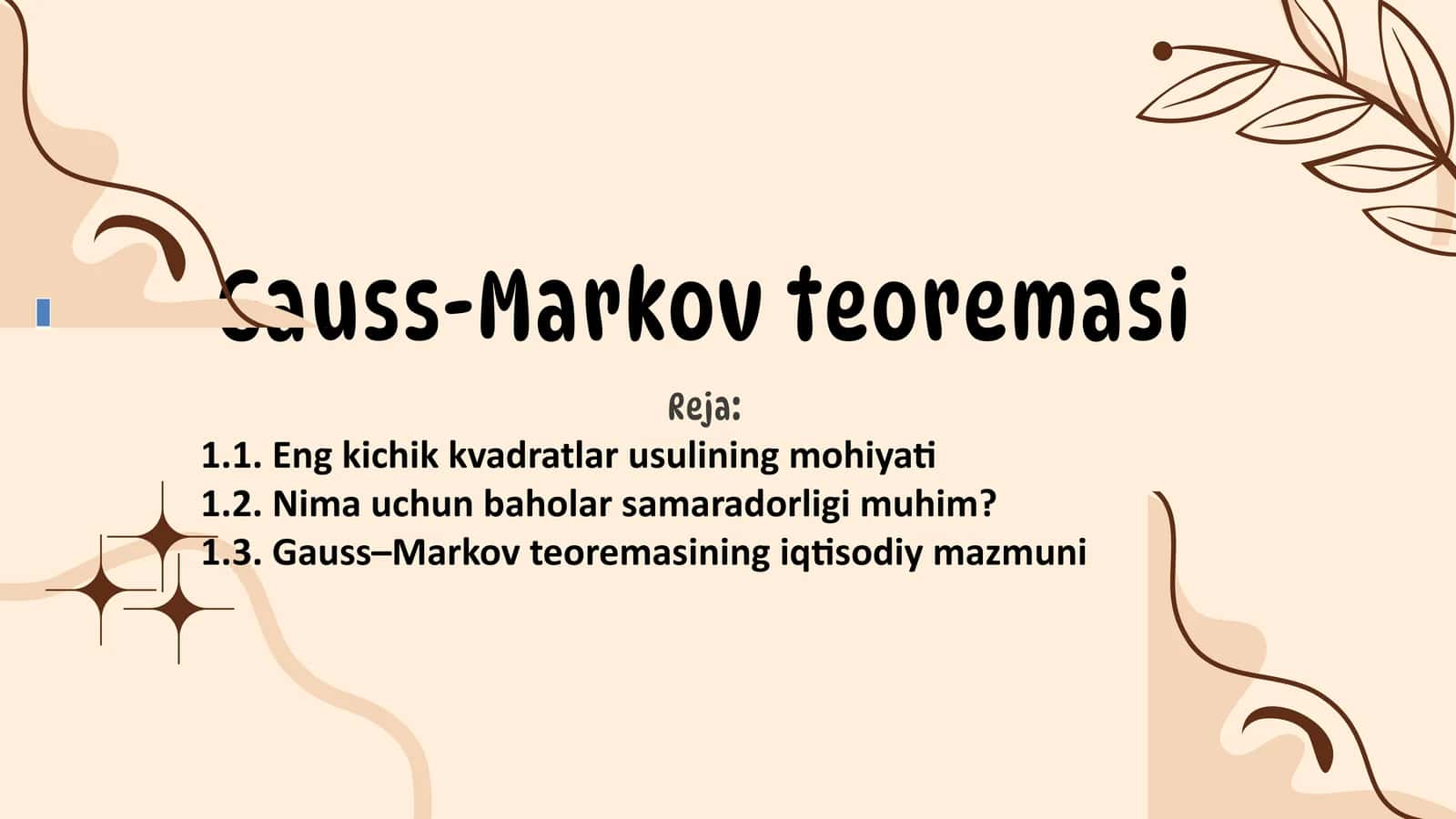 Gauss-Markov teoremasi 1