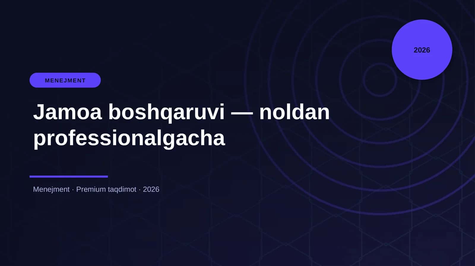 Jamoa boshqaruvi — noldan professionalgacha 1