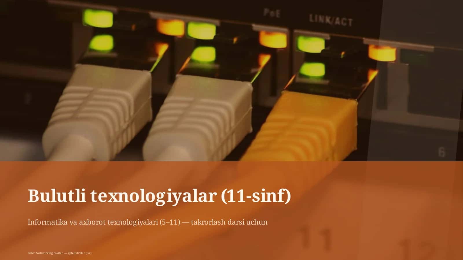 Bulutli texnologiyalar (11-sinf) 1