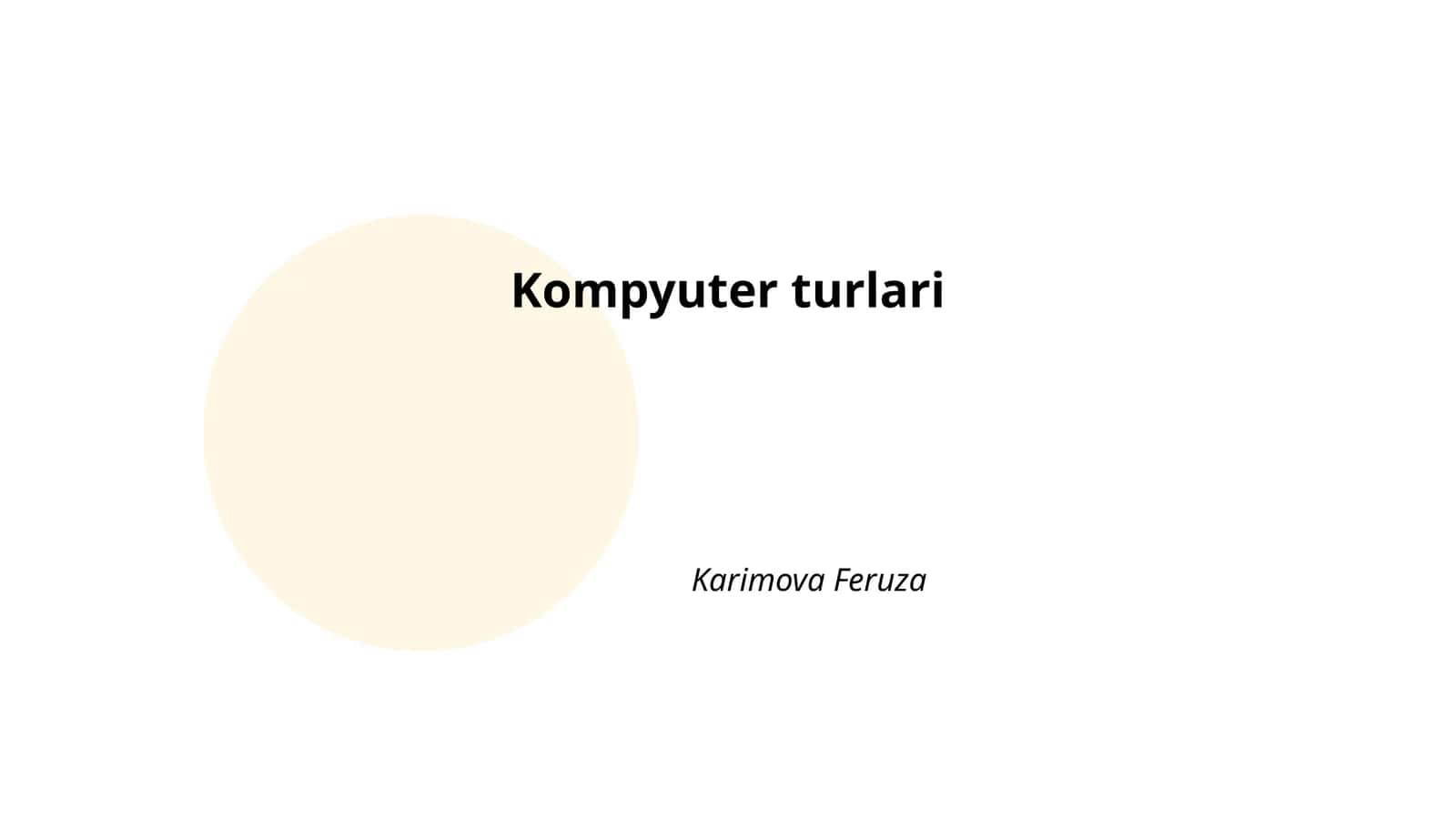 Kompyuter turlari 1