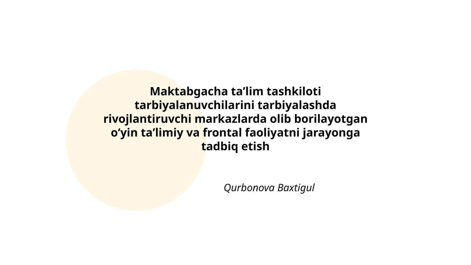 Maktabgacha taʼlim tashkiloti tarbiyalanuvchilarini tarbiyalashda rivojlantiruvchi markazlar 1