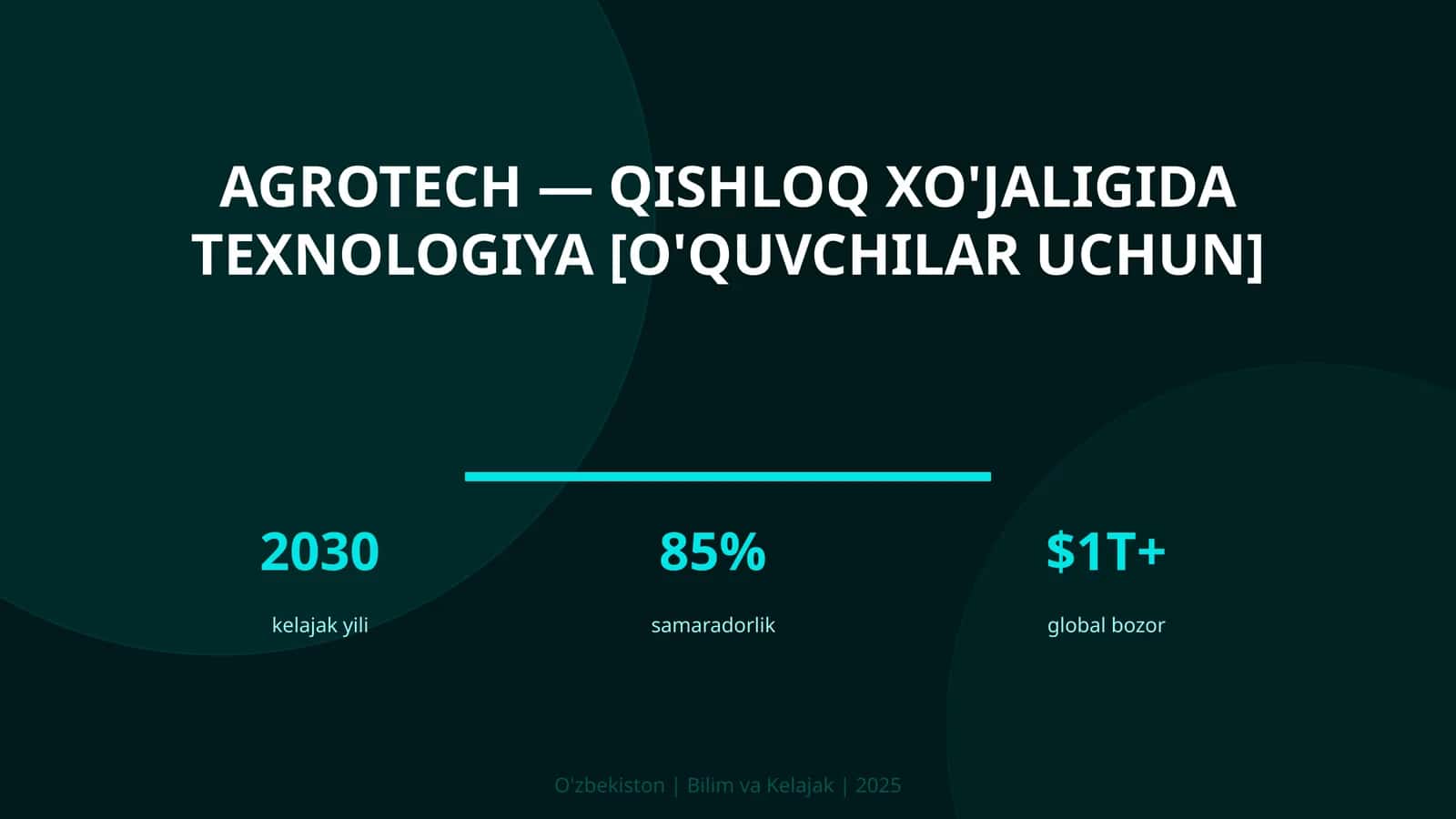 Agrotech — qishloq xo'jaligida texnologiya [o'quvchilar uchun] 1