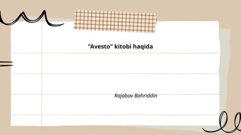 Avesto kitobi 1