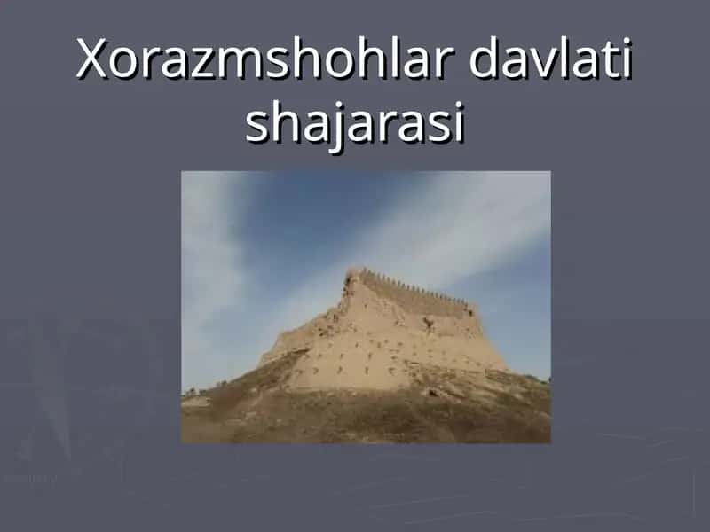 Xorazmshohlar davlati 1