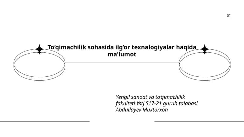 To‘qimachilik sohasida ilg‘or texnalogiyalar haqida ma'lumot 1