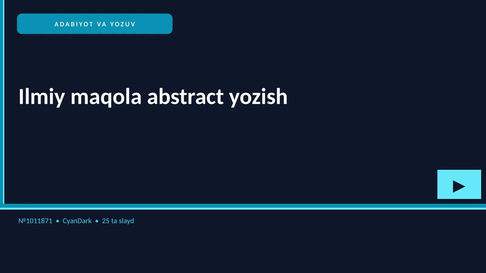 Ilmiy maqola abstract yozish 1