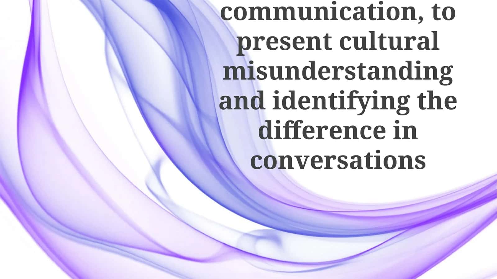Cross- cultural communication 1