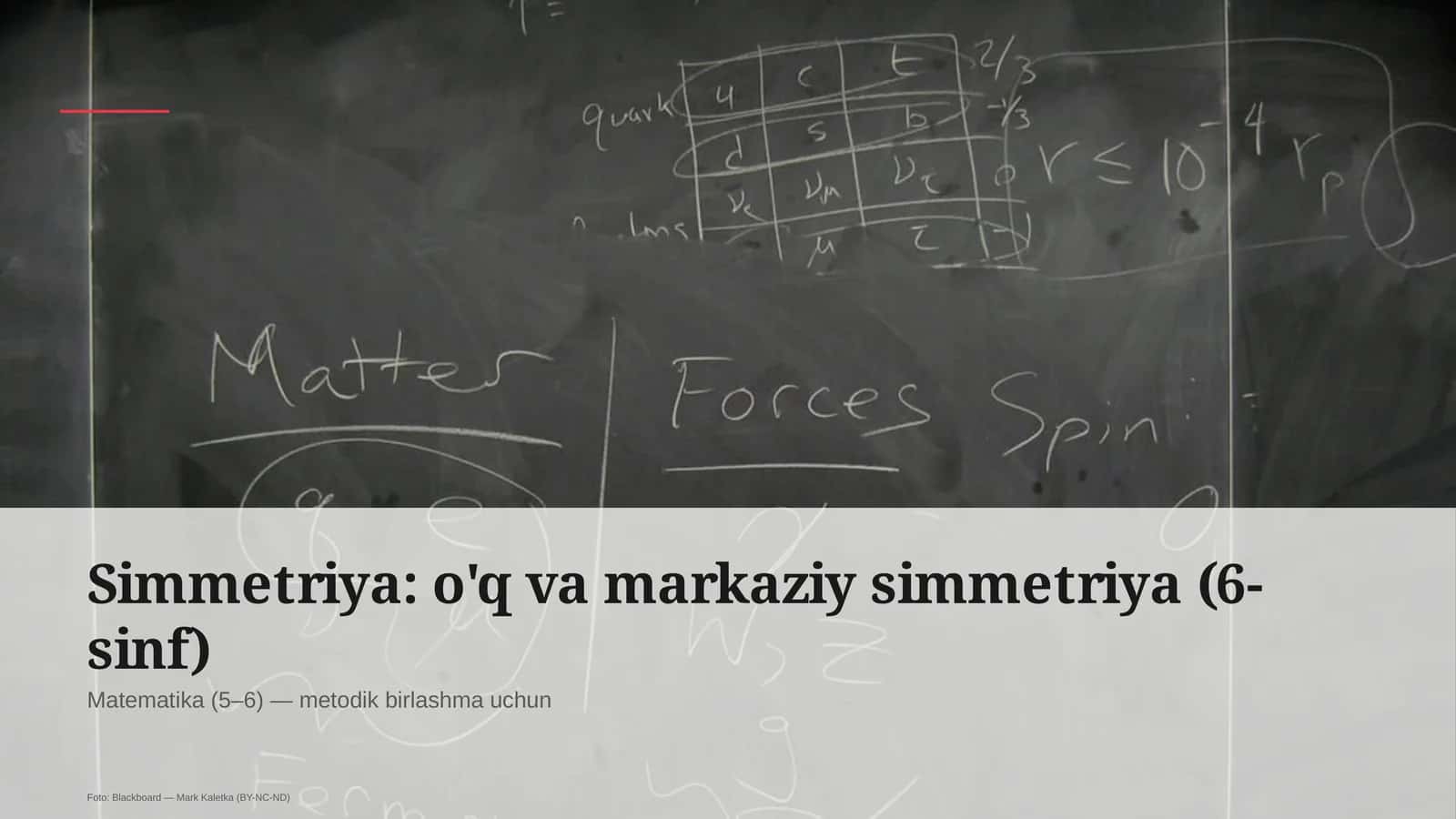 Simmetriya: o'q va markaziy simmetriya (6-sinf) 1