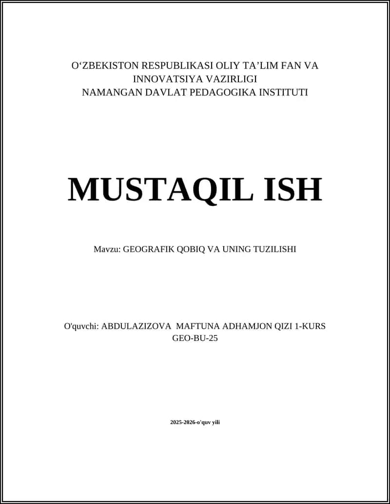 GEOGRAFIK QOBIQ VA UNING TUZILISHI 1